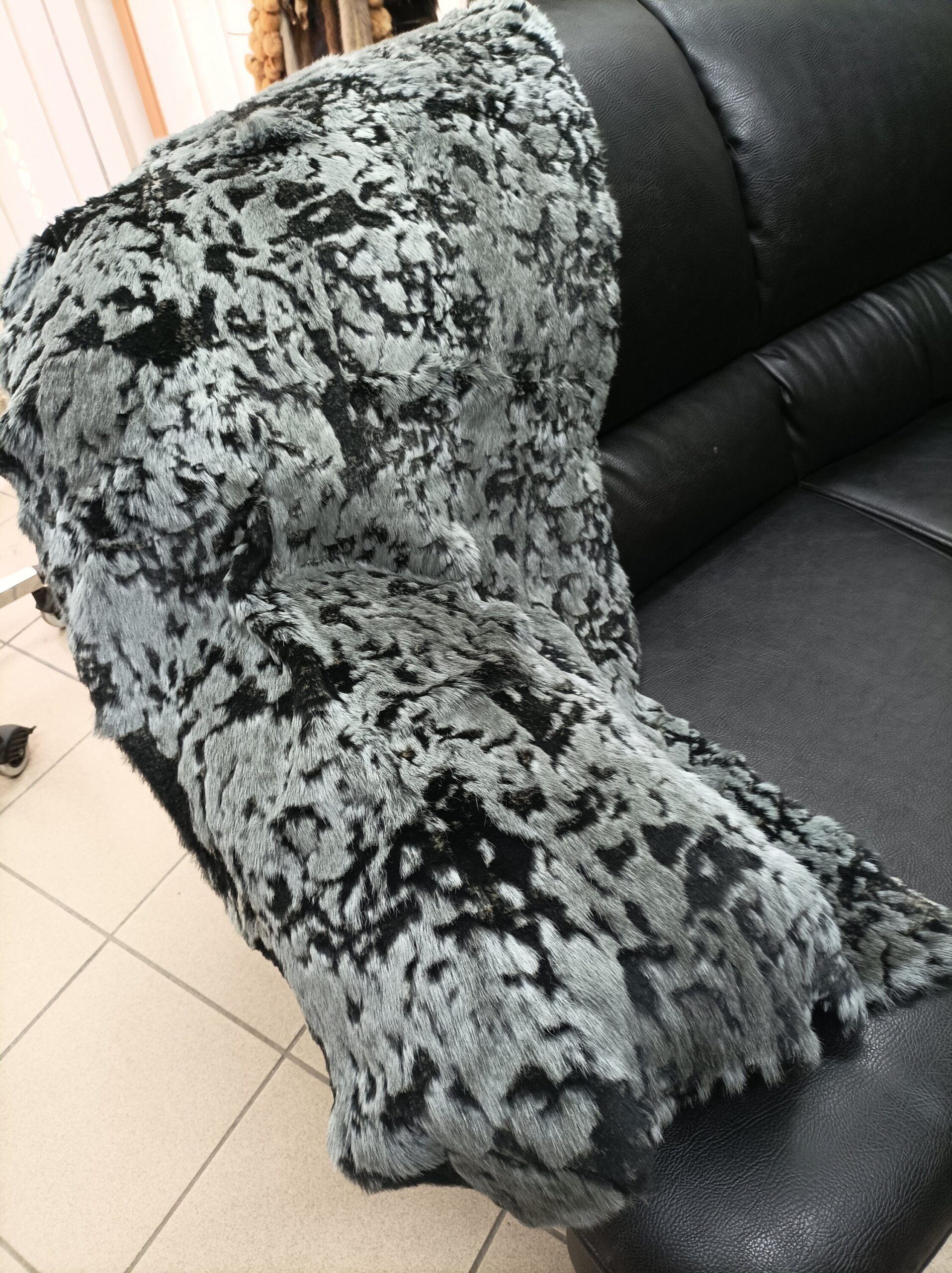 Real Rabbit fur blanket throw , Home warmer