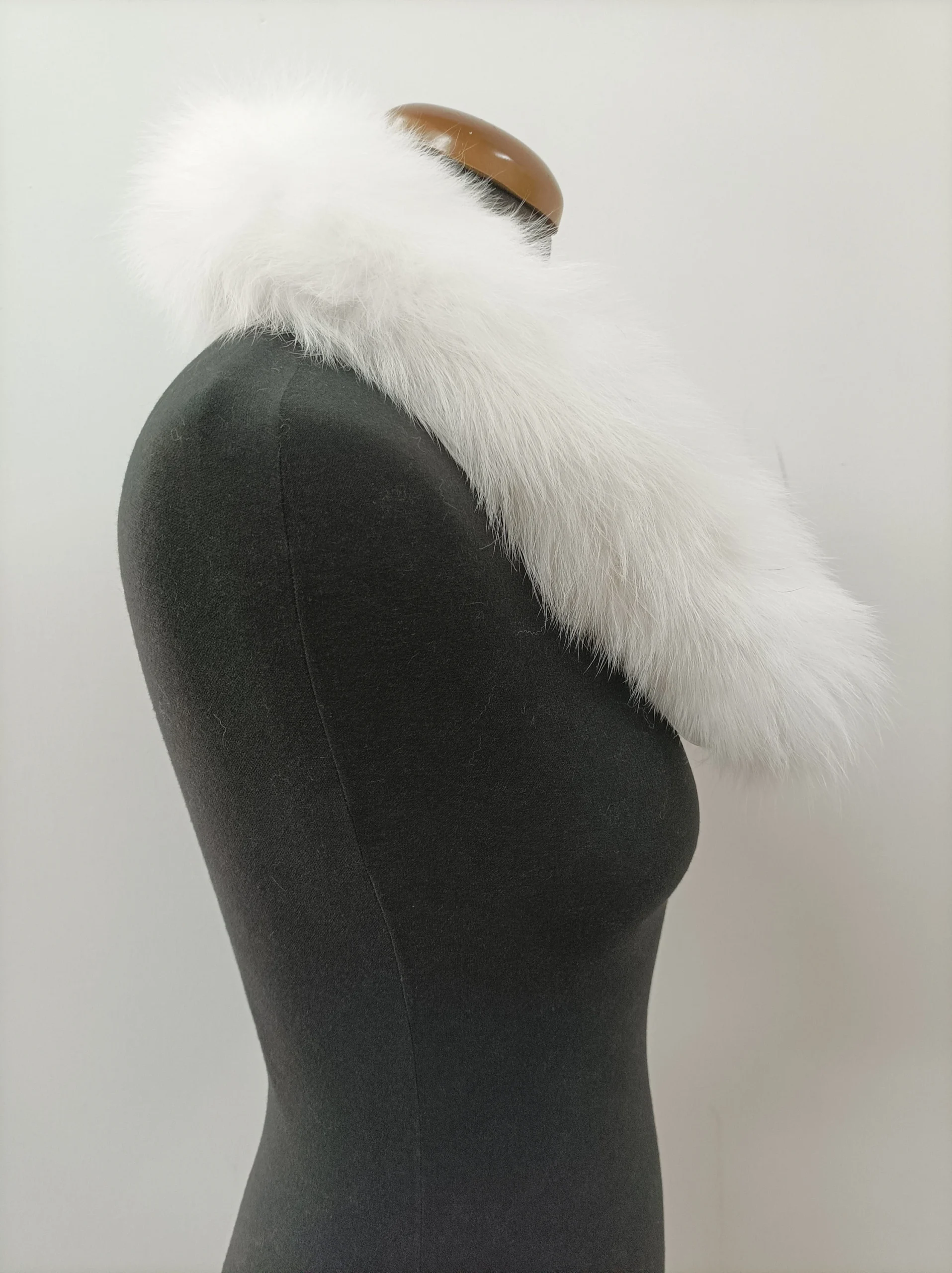 Fur fox trim for hood white color/ Fur strips accessories for jackets and coats/ unisex mens womans - Image 7