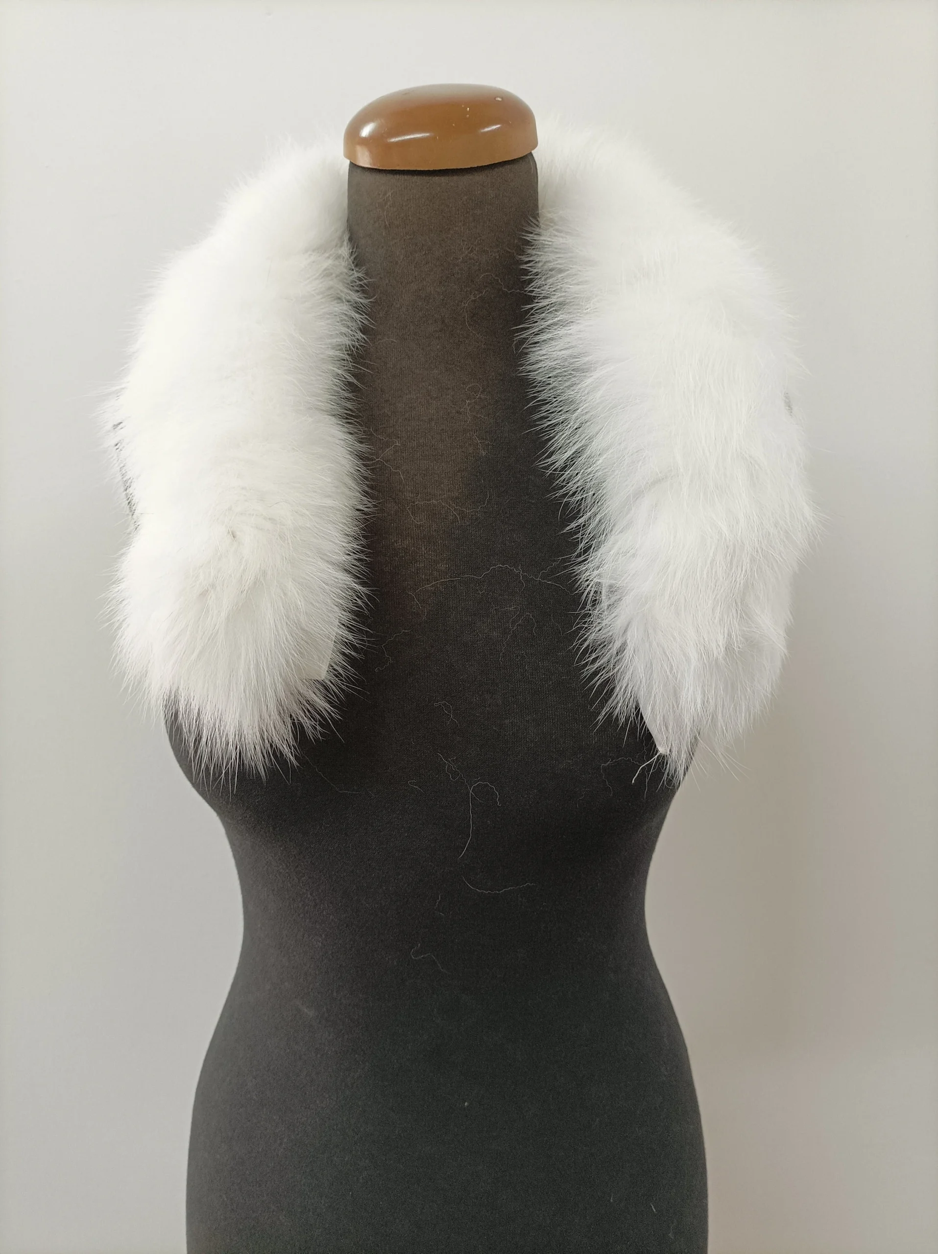 Fur fox trim for hood white color/ Fur strips accessories for jackets and coats/ unisex mens womans