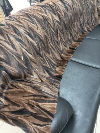 Real Mink fur blanket throw multicolor, Home warmer
