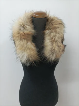 Fur hood trim, real finn raccoon hood trim,natural color, fur collar,  fur hood trim, fur scarf.
