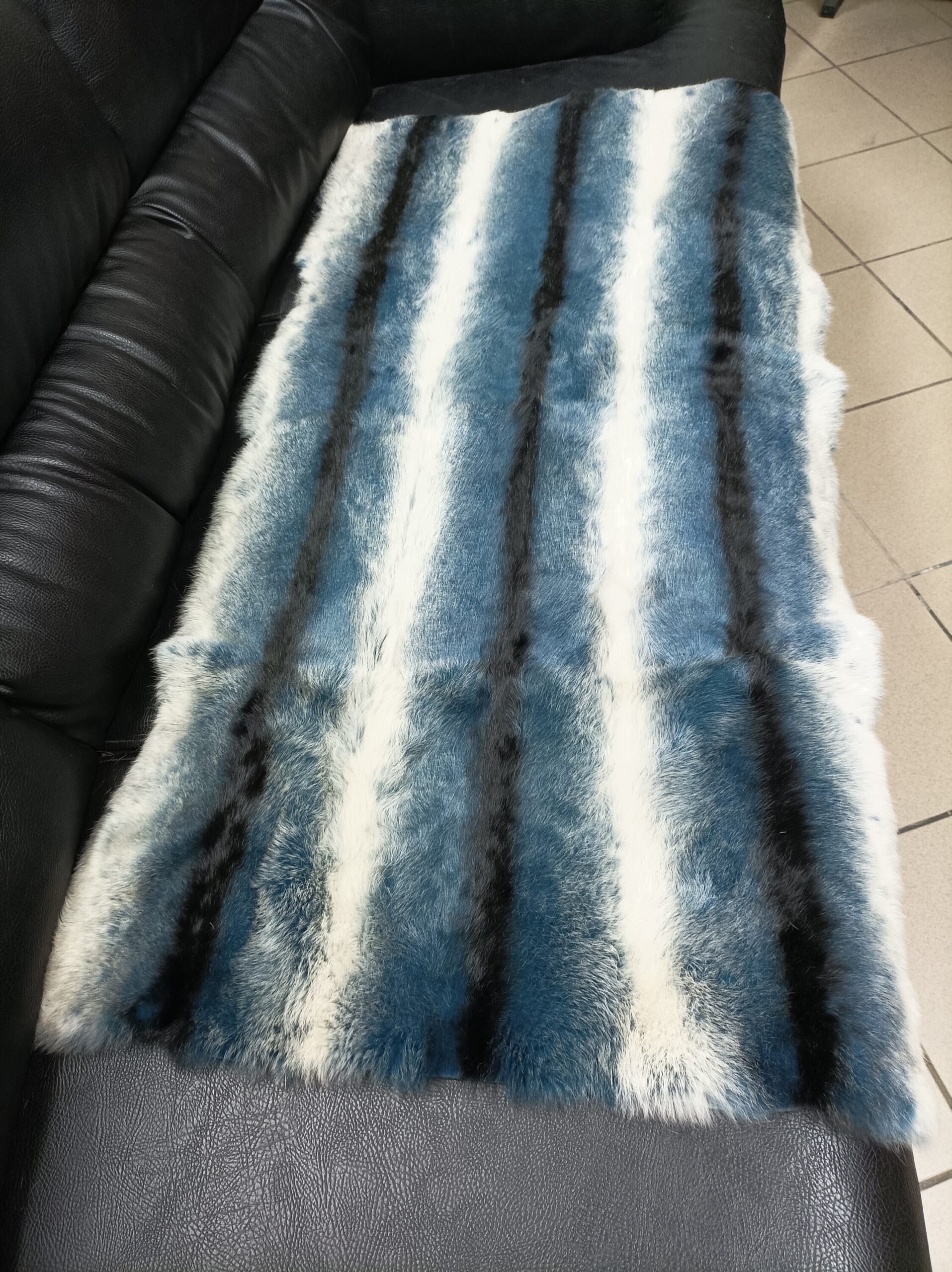 Real Rabbit fur blanket throw, Home warmer - Image 5