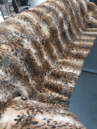 Real Rabbit fur blanket throw Leopar, Home warmer