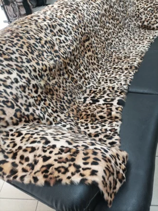 Real Rabbit fur blanket throw Leopar, Home warmer