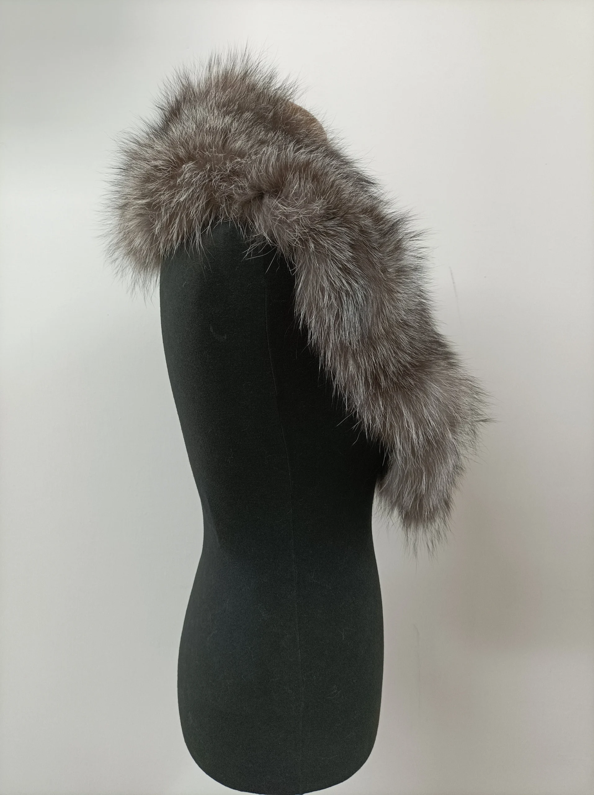 Fur collar, fox fur collar, silver and brown color,real Fur collar , coat winter accessories - Image 4
