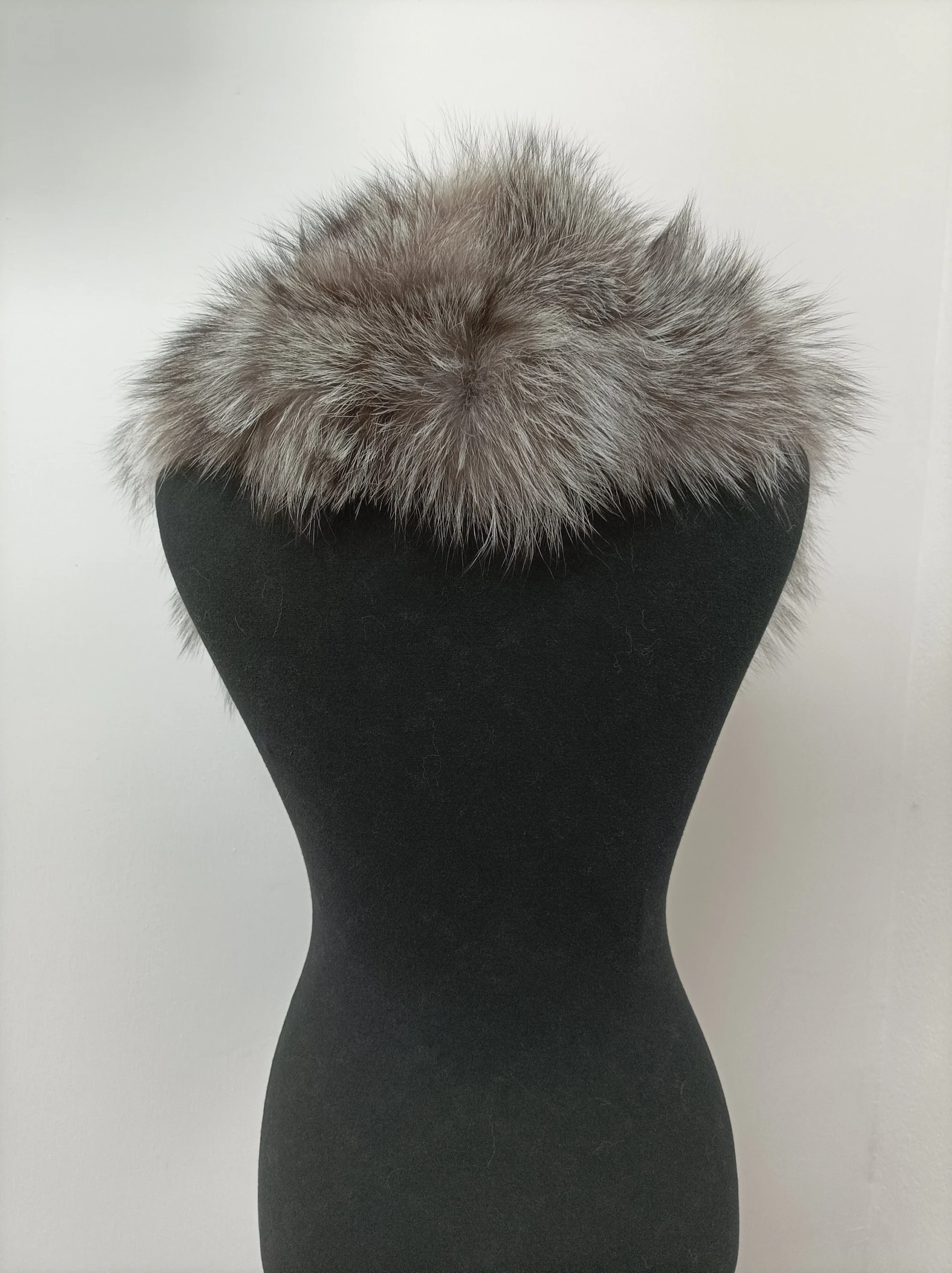 Fur collar, fox fur collar, silver and brown color,real Fur collar , coat winter accessories - Image 5