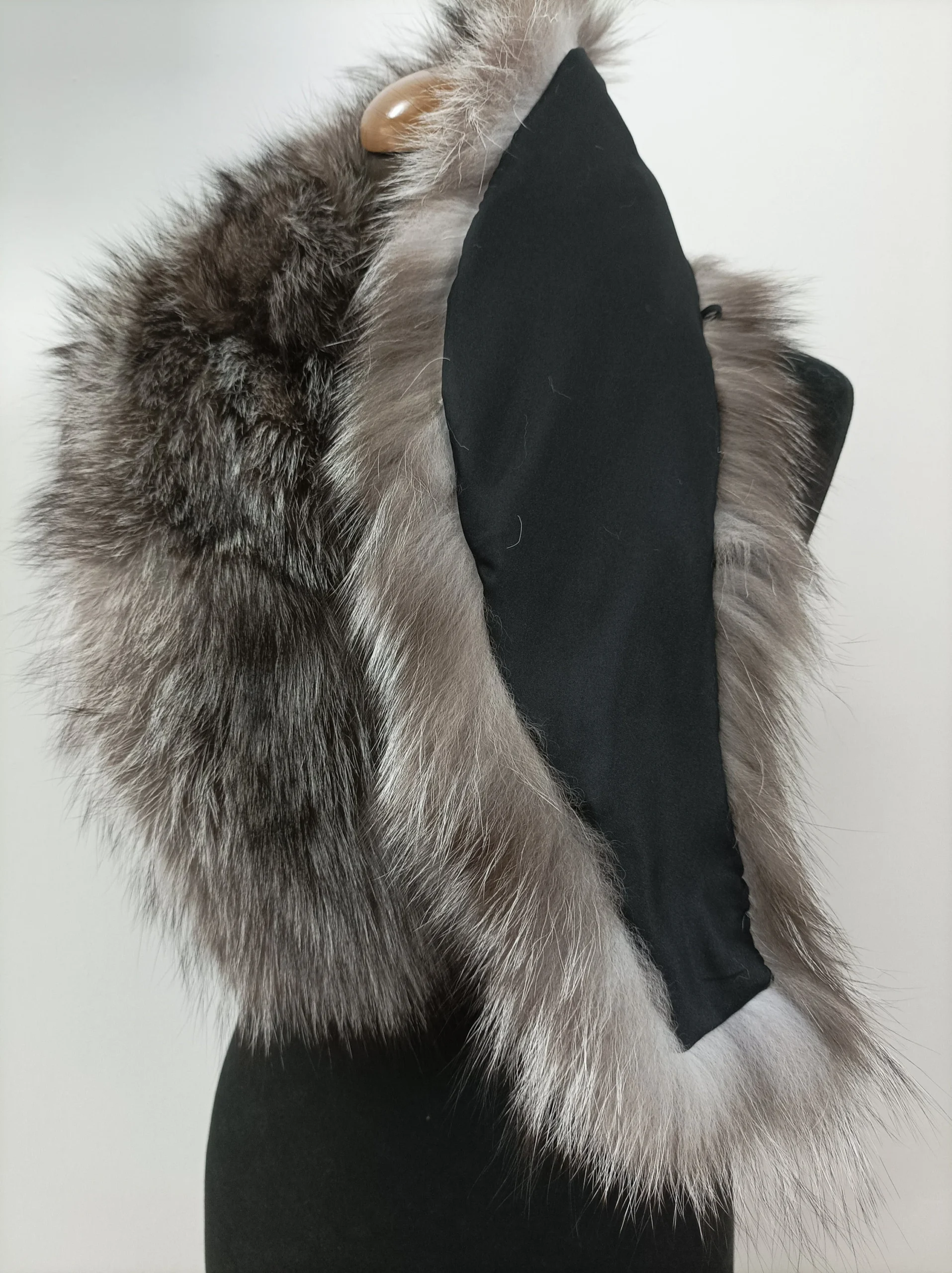 Fur collar, fox fur collar, silver and brown color,real Fur collar , coat winter accessories - Image 7