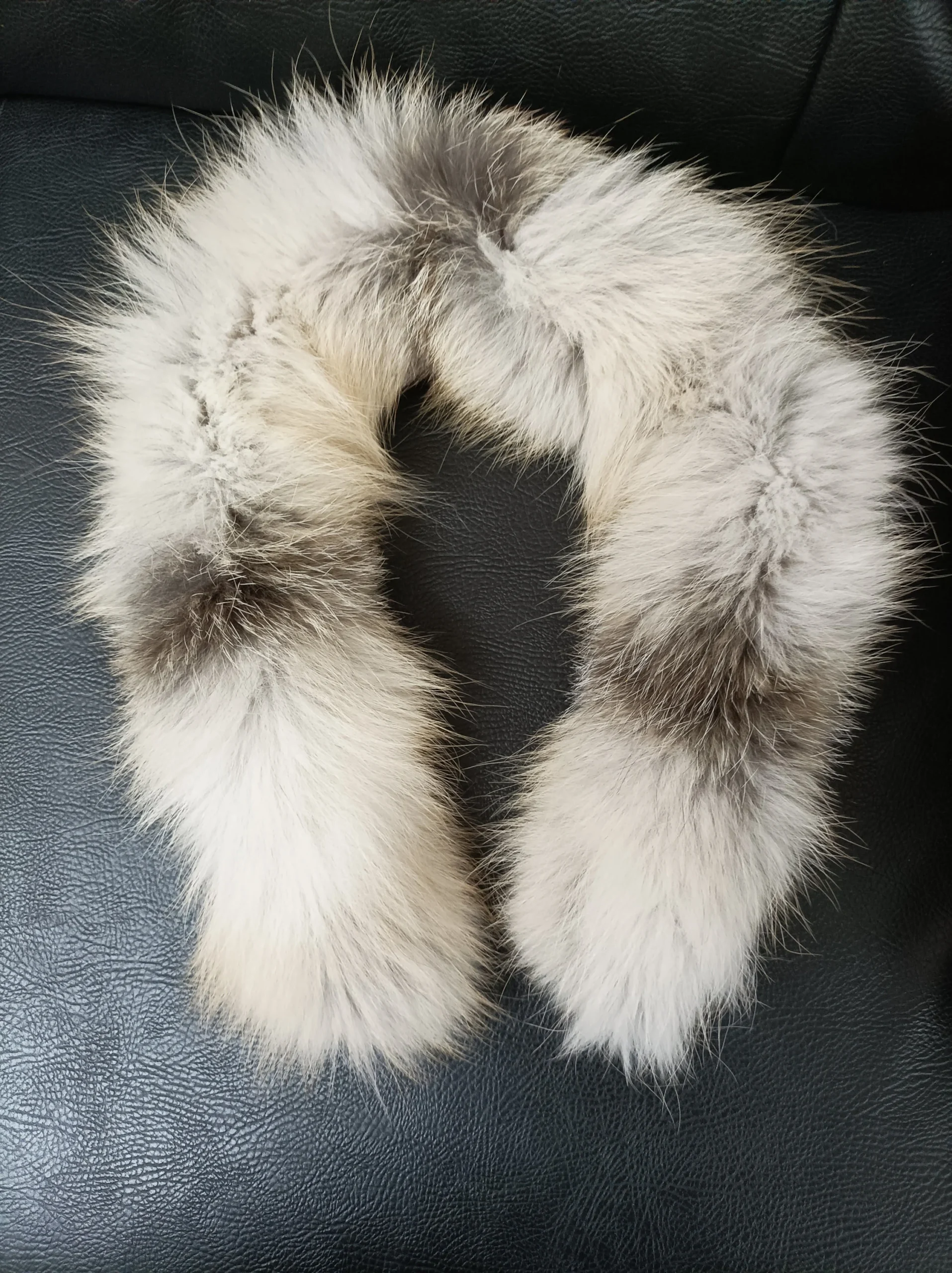 Fur hood trim, real fox hood trim, fur collar, golden color, fox fur hood trim, fur scarf. - Image 5