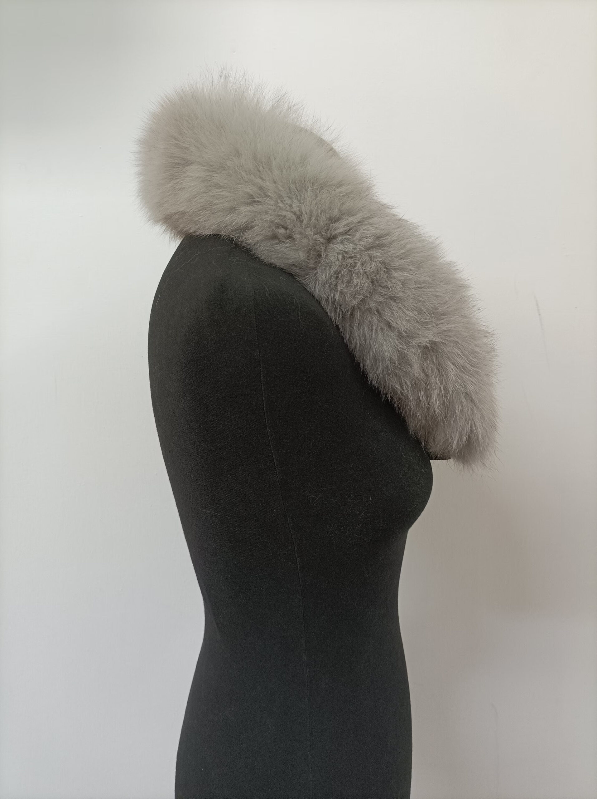 Fur hood trim, real fox hood trim, fur collar, gray color, fox fur hood trim, fur scarf. - Image 3