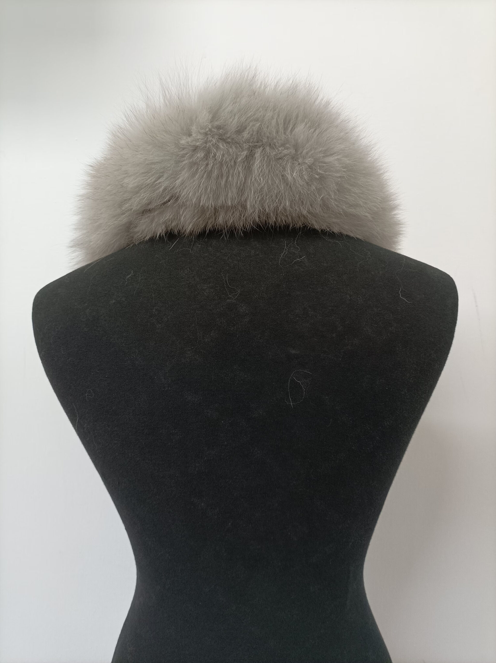 Fur hood trim, real fox hood trim, fur collar, gray color, fox fur hood trim, fur scarf. - Image 4