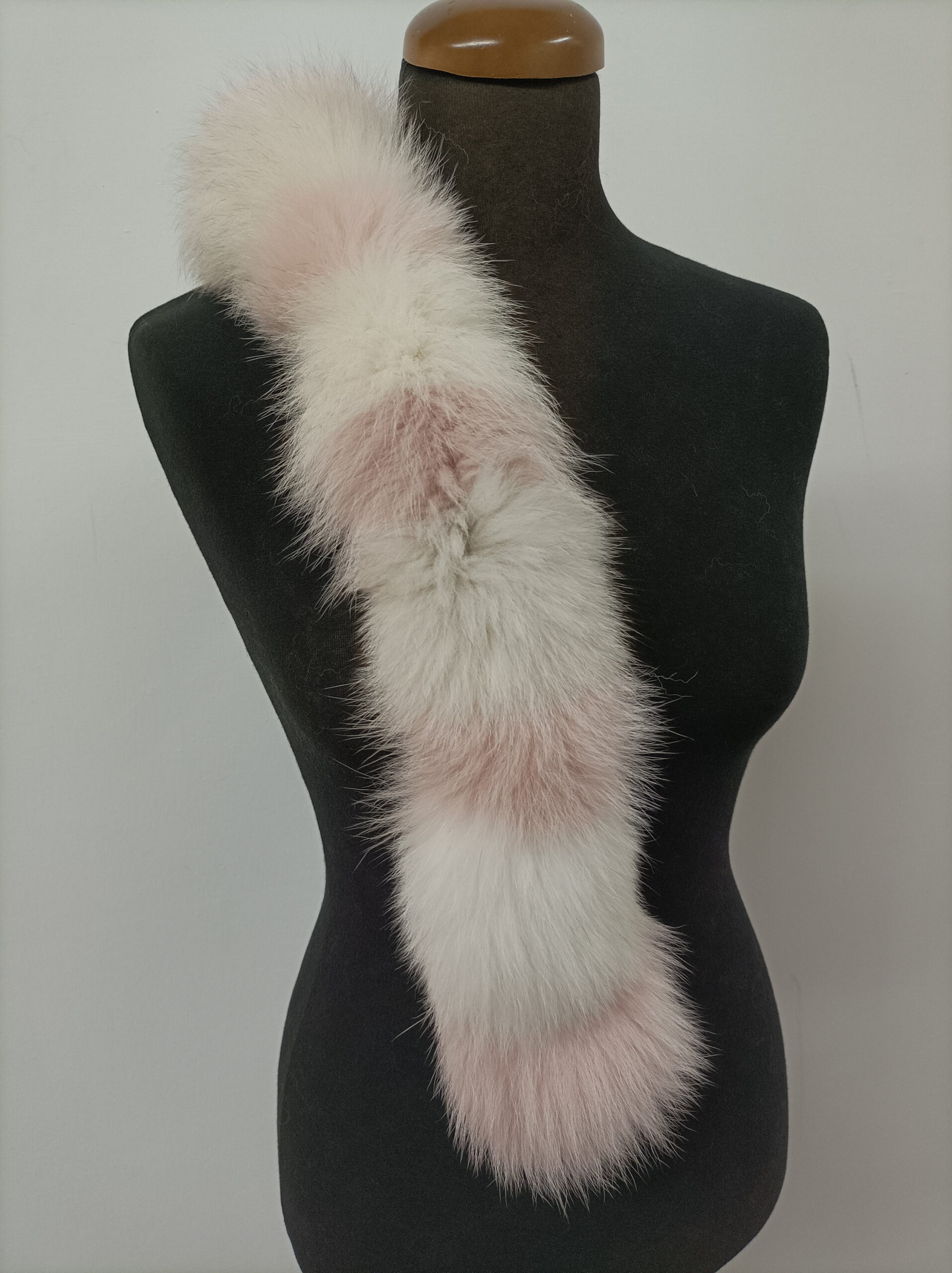 Real Fox Fur Hood Trim: Multicolor Fur Scarf (73cm)
