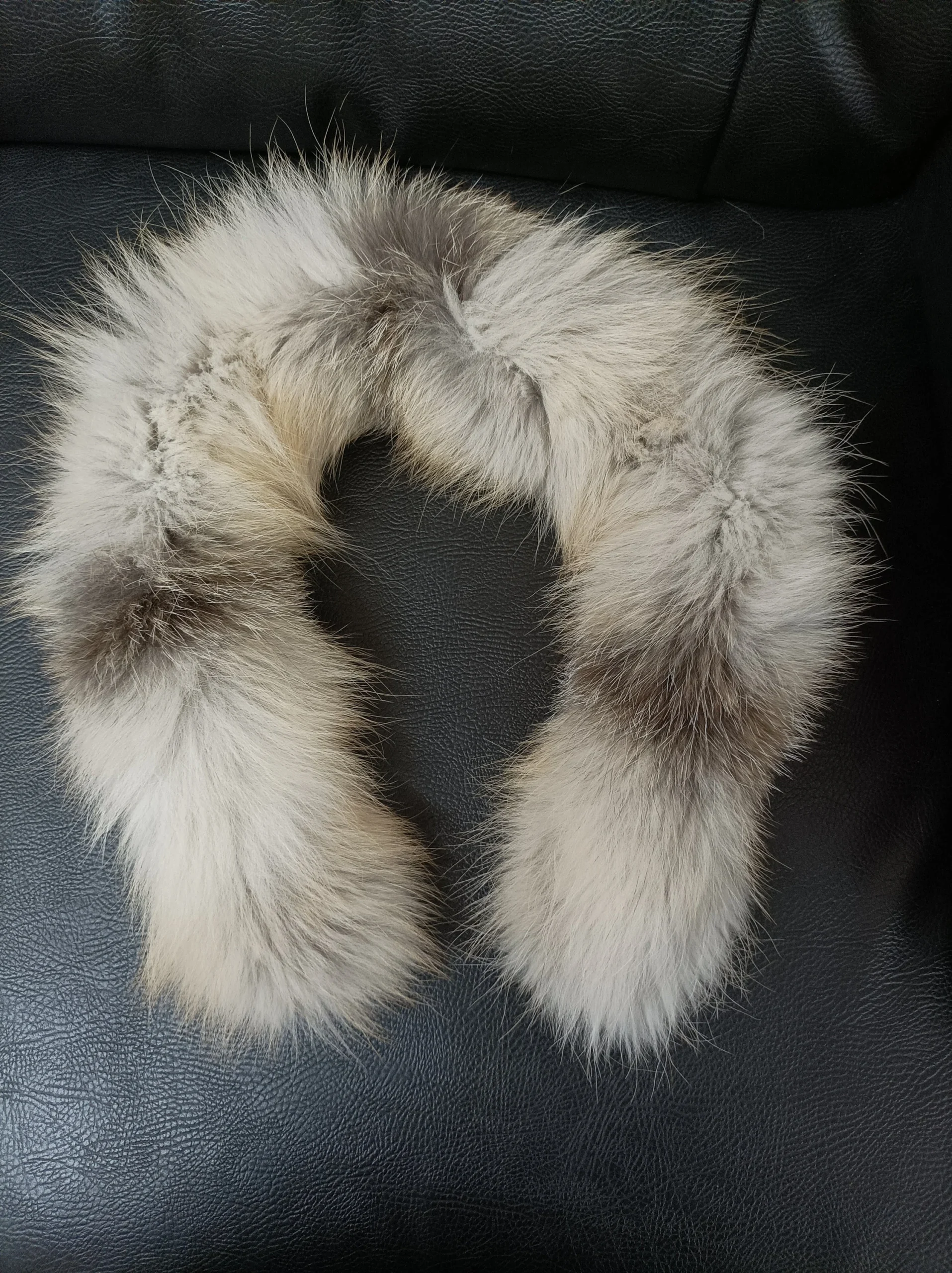 Fur hood trim, real fox hood trim, fur collar, golden color, fox fur hood trim, fur scarf. - Image 2