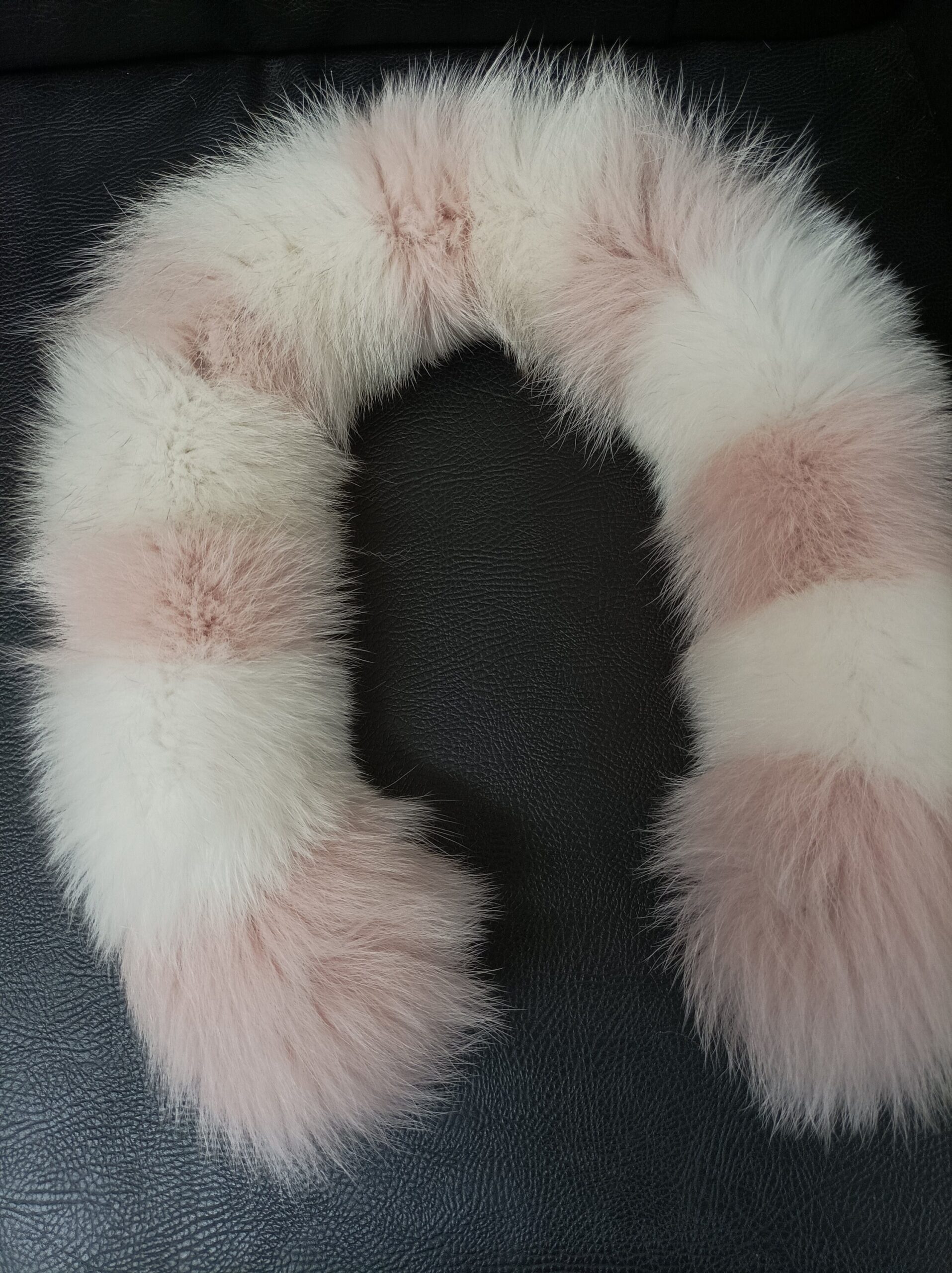 Real Fox Fur Hood Trim: Multicolor Fur Scarf (73cm) - Image 6