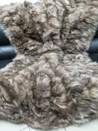 Luxury Real Fox fur blanket throw , Home warmer