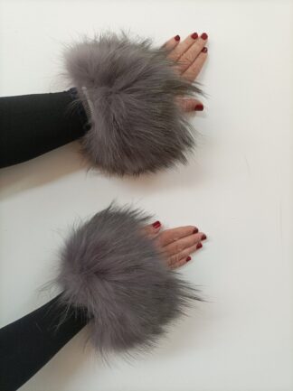 Real Fur Finn Raccoon cuffs with elastic on top/ Winter accessories