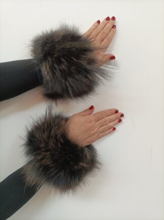 Real Fur Finn Raccoon cuffs with elastic on top/ Winter accessories