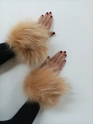 Real Fur Finn Raccoon cuffs with elastic on top/ Winter accessories