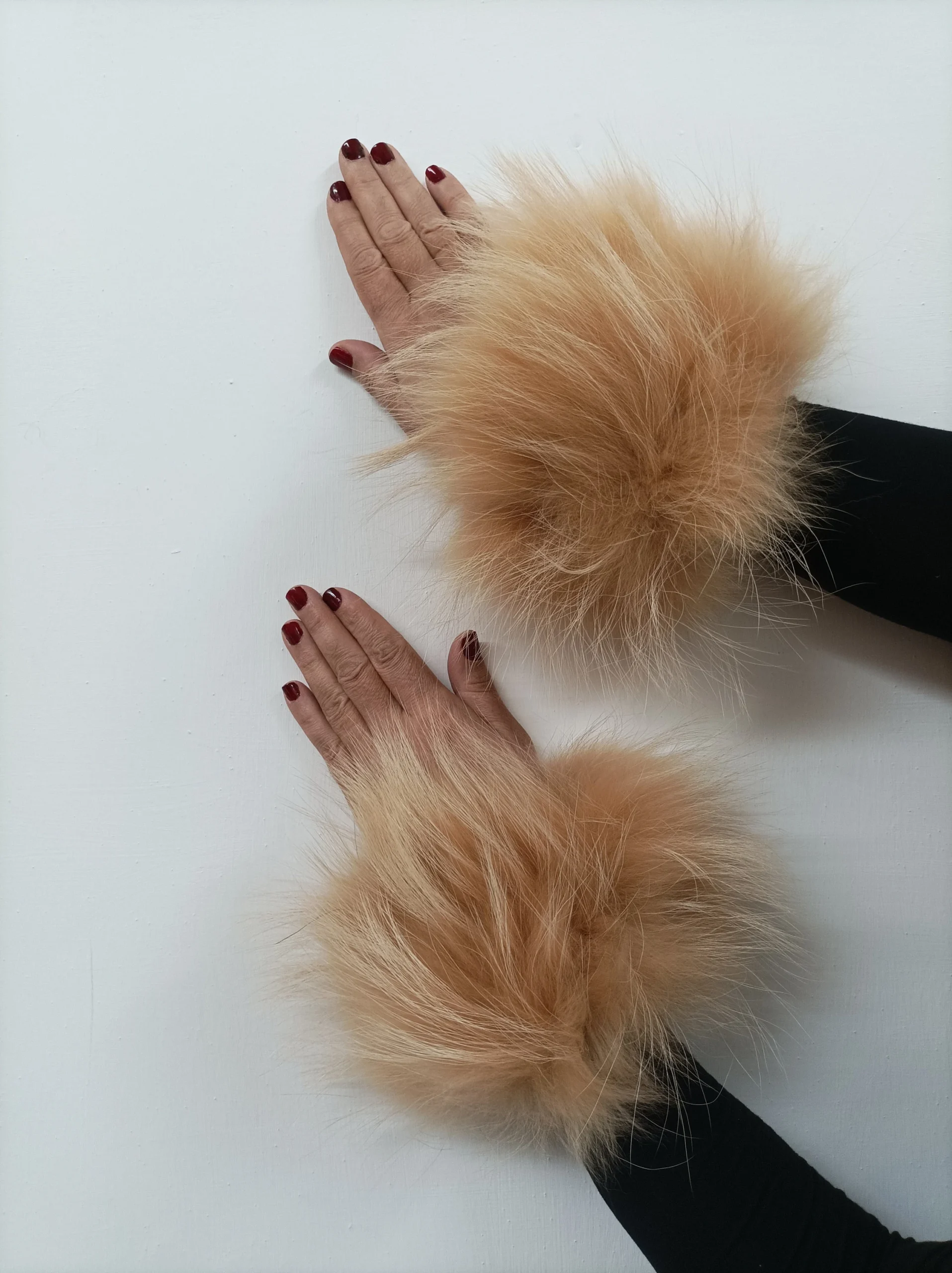 Real Fur Finn Raccoon cuffs with elastic on top/ Winter accessories - Image 4