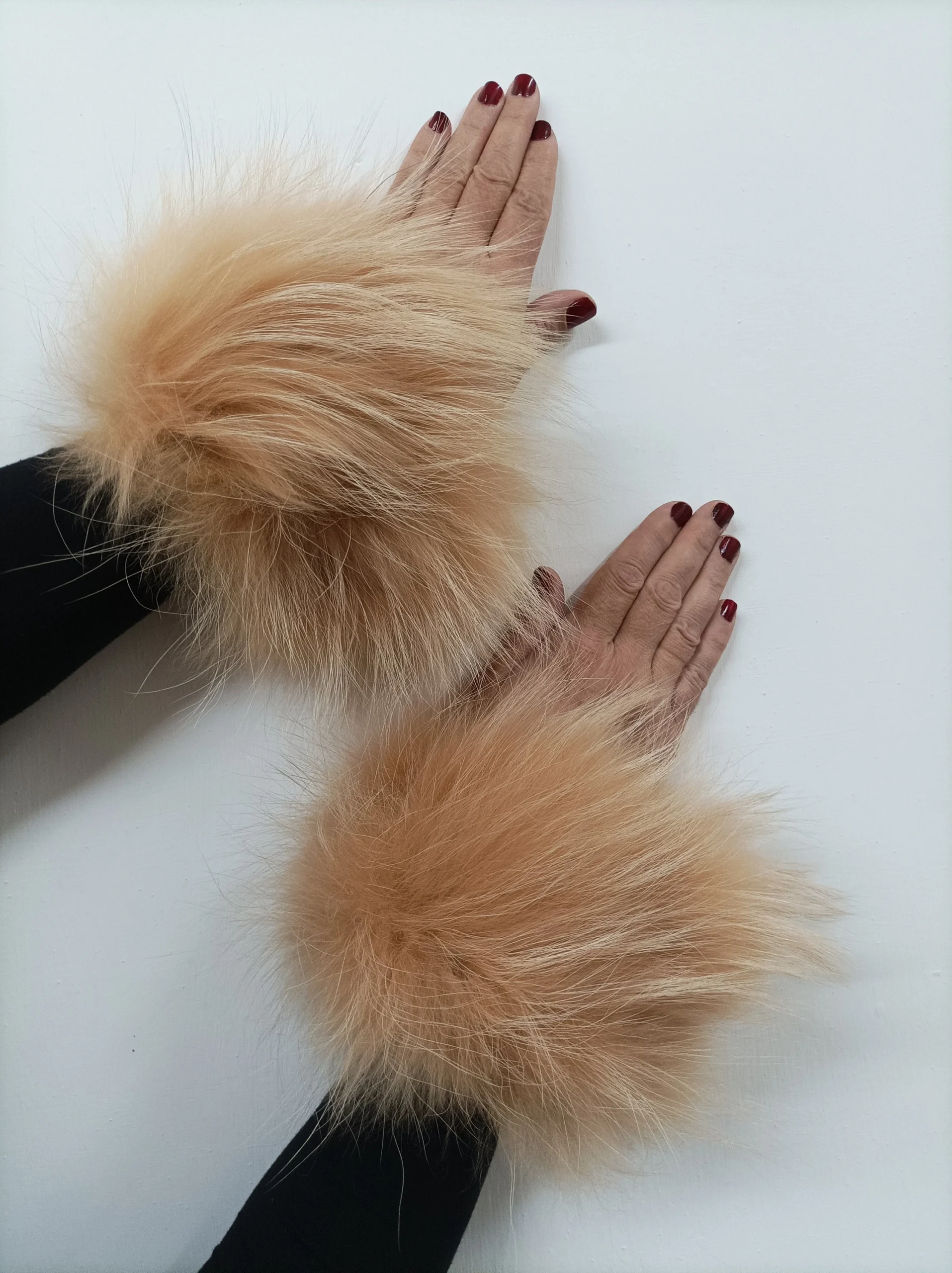 Real Fur Finn Raccoon cuffs with elastic on top/ Winter accessories - Image 5
