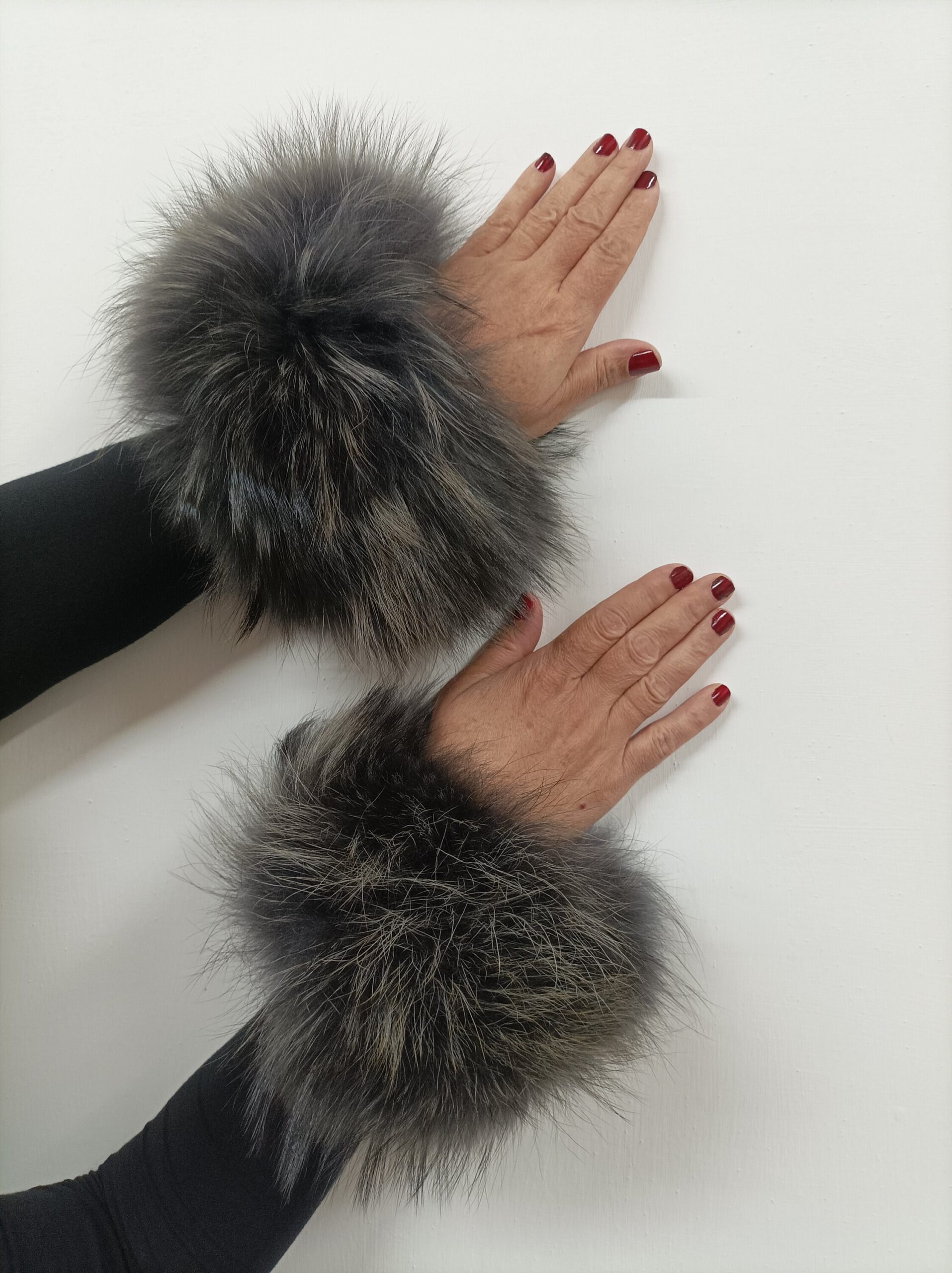 Real Fur Finn Raccoon cuffs with elastic on top/ Winter accessories