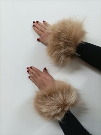 Real Fur Finn Raccoon cuffs with elastic on top/ Winter accessories