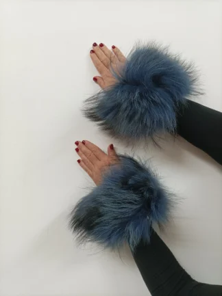 Real Fur Finn Raccoon cuffs with elastic on top/ Winter accessories