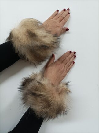 Real Fur Finn Raccoon cuffs with elastic on top/ Winter accessories
