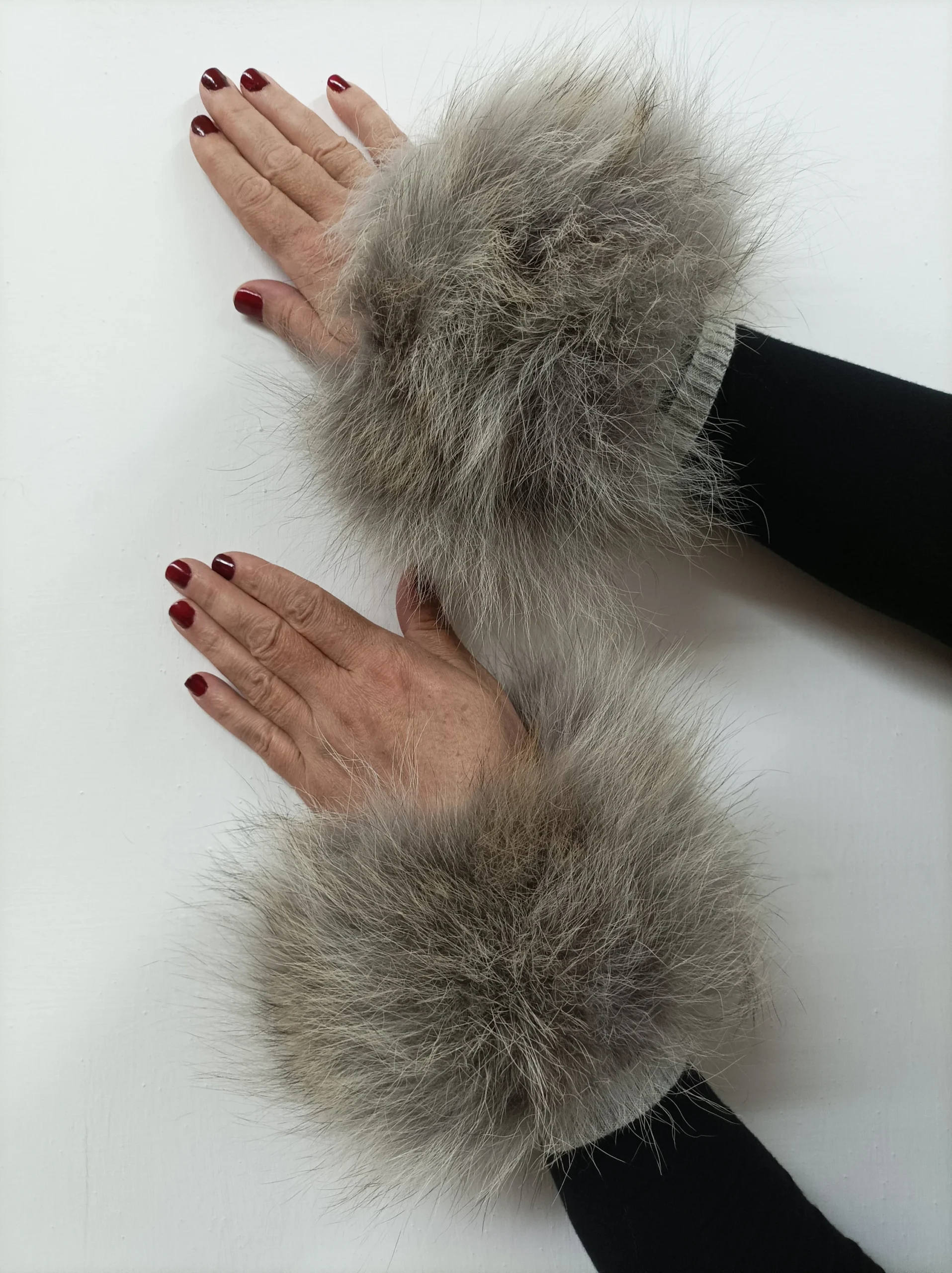 Real Fur Finn Raccoon cuffs with elastic on top/ Winter accessories - Image 4