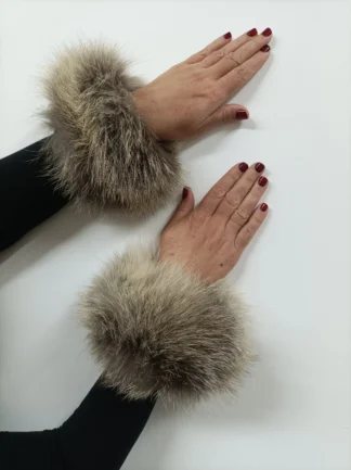 Real Fur Fox cuffs with elastic on top/ Winter accessories