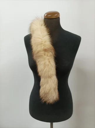 Fox Fur Hood Trim: Gold Color Fur Scarf (73cm)