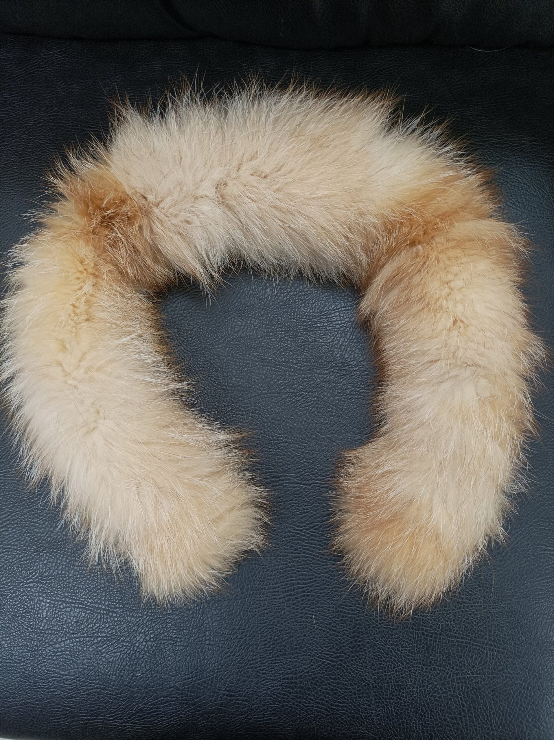 Real Fox Fur Hood Trim: Attachable Fur Collar Scarf - Image 4
