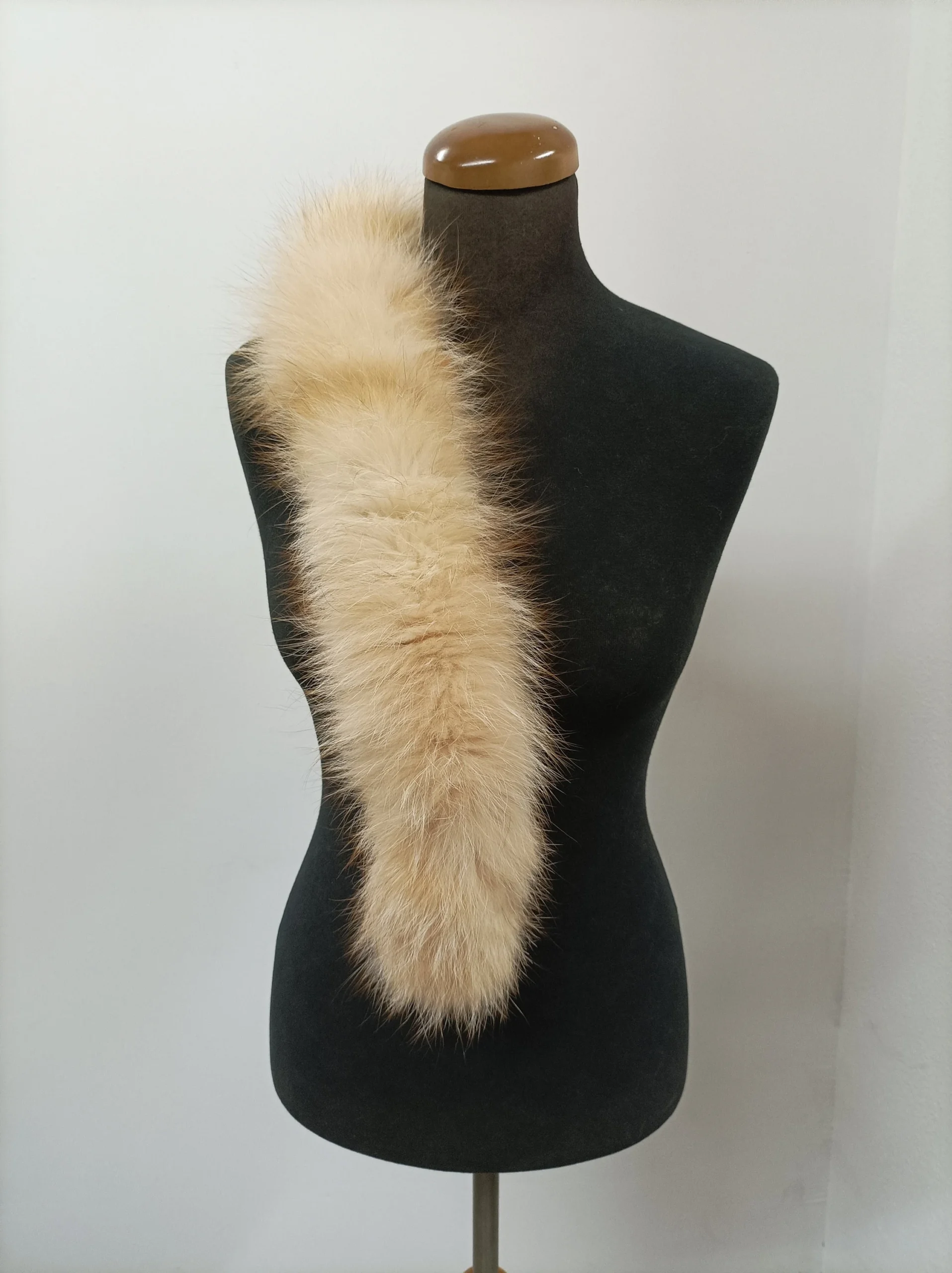 Real Fox Fur Hood Trim: Gold Fur Scarf Collar (73cm)