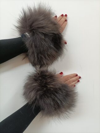 Real Fur Finn Raccoon cuffs with elastic on top/ Winter accessories