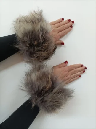 Real Fur Finn Raccoon cuffs with elastic on top/ Winter accessories