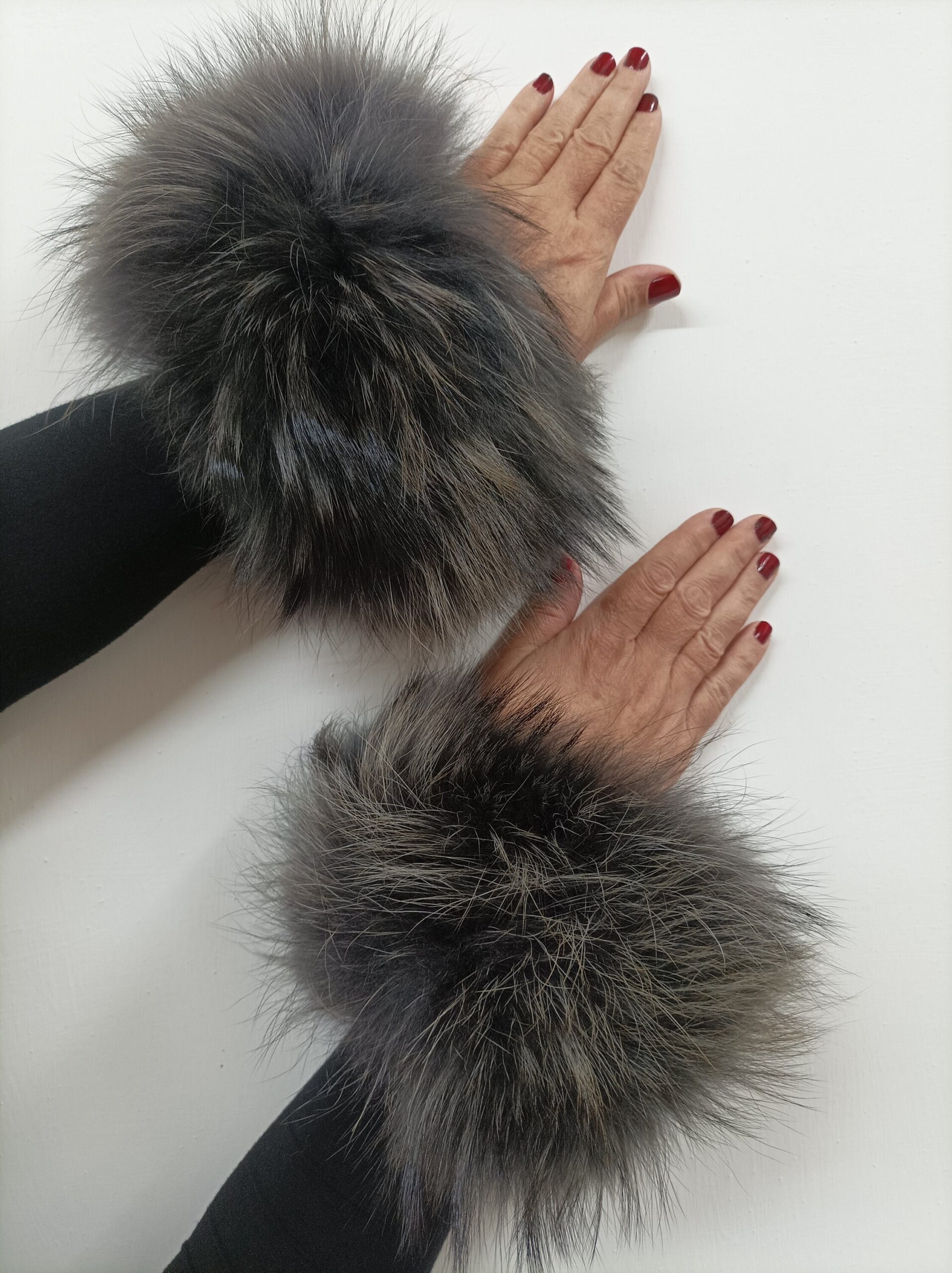 Real Fur Finn Raccoon cuffs with elastic on top/ Winter accessories - Image 4