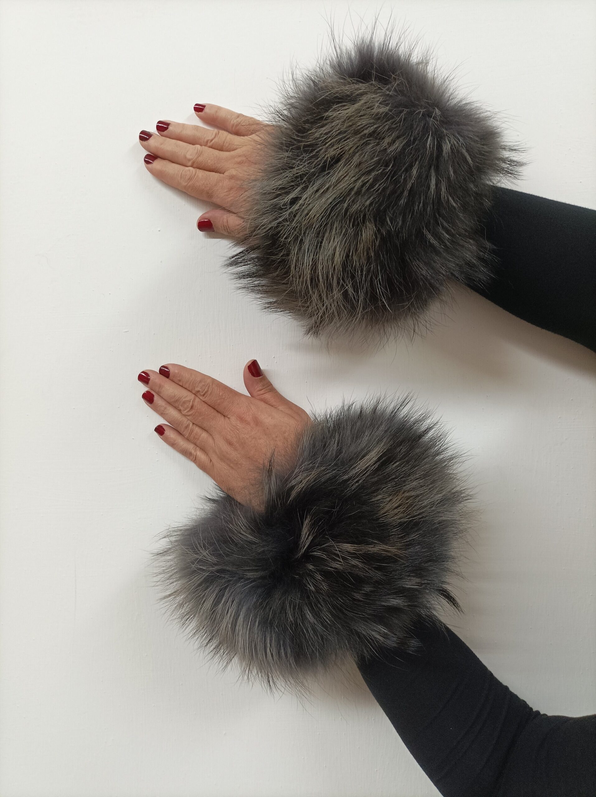 Real Fur Finn Raccoon cuffs with elastic on top/ Winter accessories - Image 5