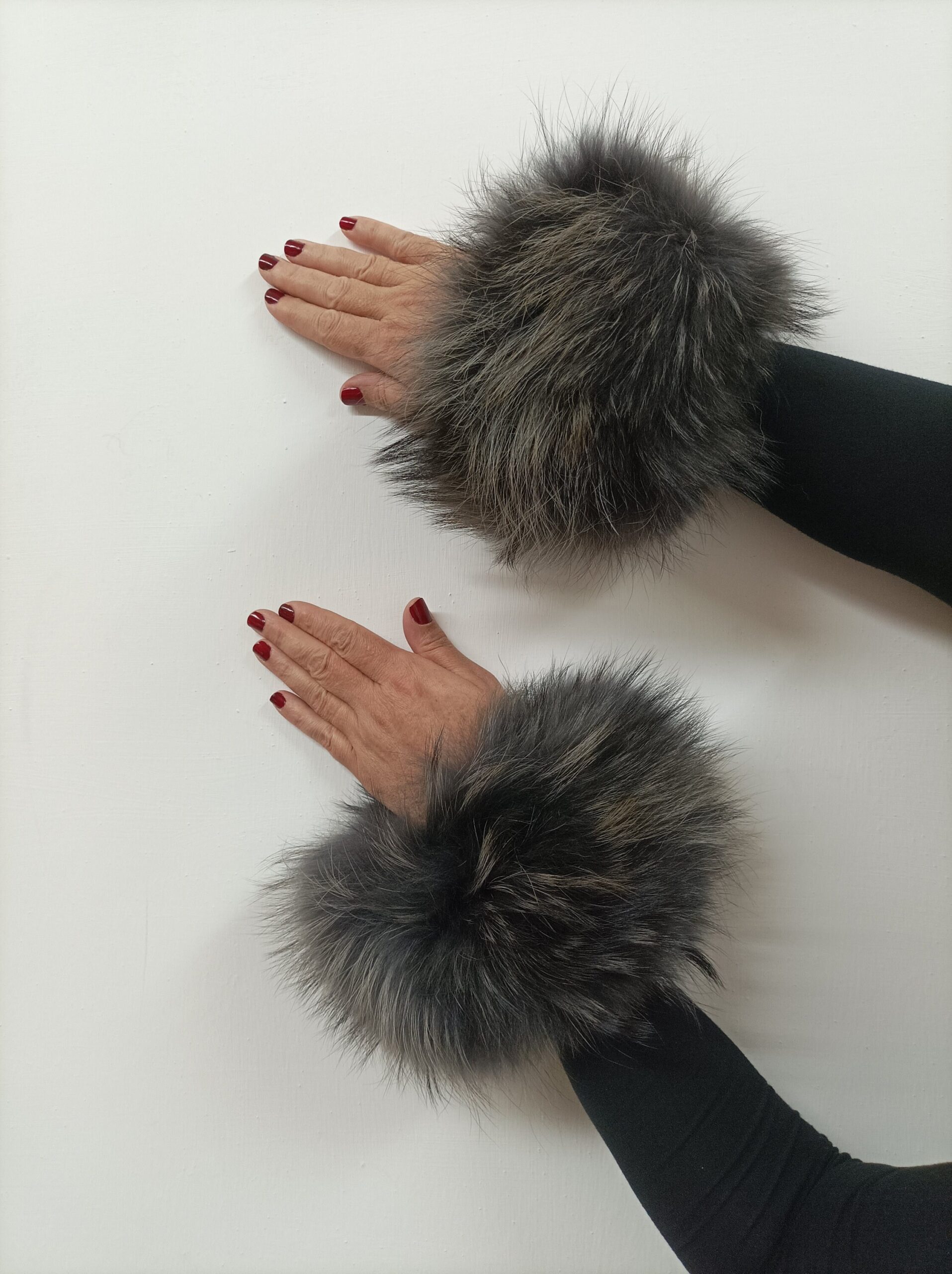 Real Fur Finn Raccoon cuffs with elastic on top/ Winter accessories - Image 6