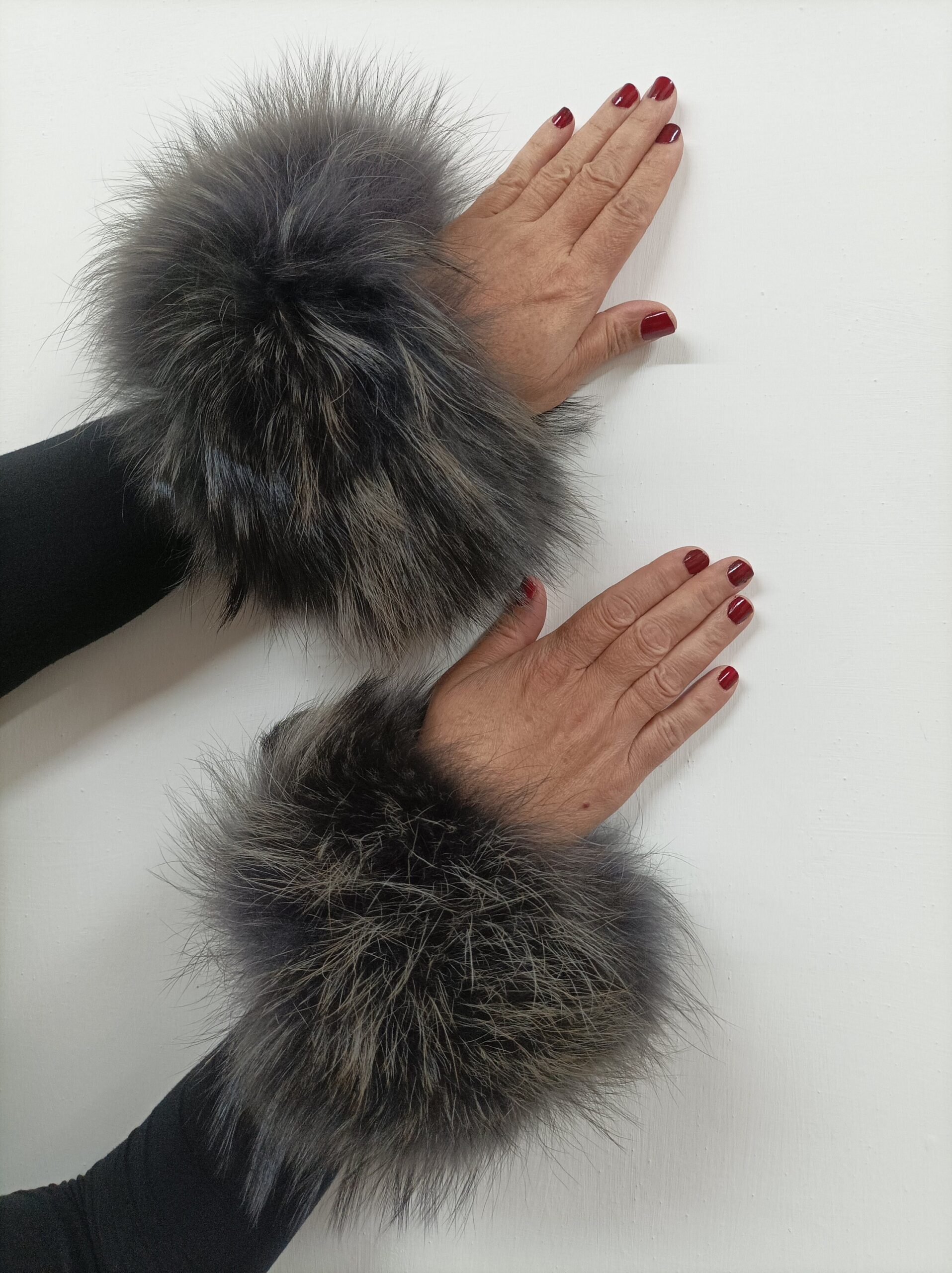 Real Fur Finn Raccoon cuffs with elastic on top/ Winter accessories - Image 3