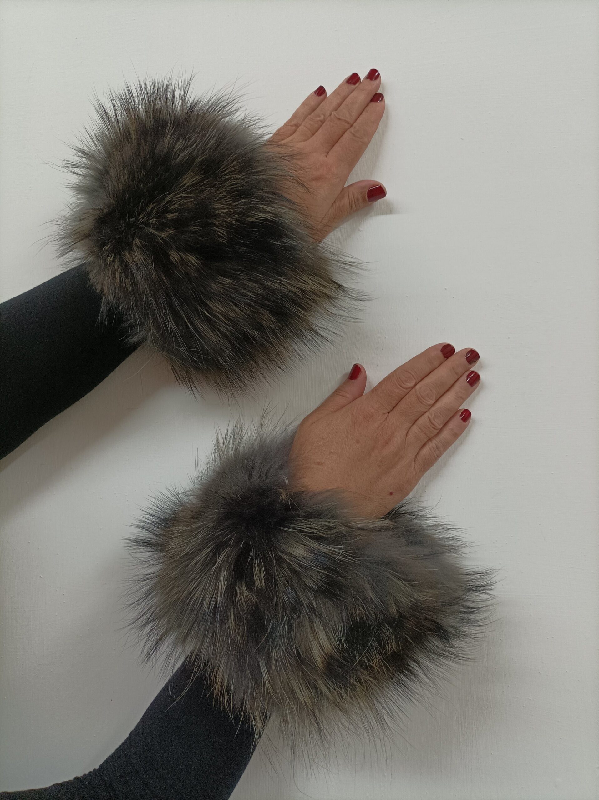 Real Fur Finn Raccoon cuffs with elastic on top/ Winter accessories - Image 3