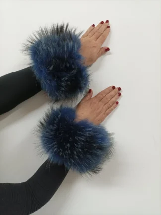 Real Fur Finn Raccoon cuffs with elastic on top/ Winter accessories