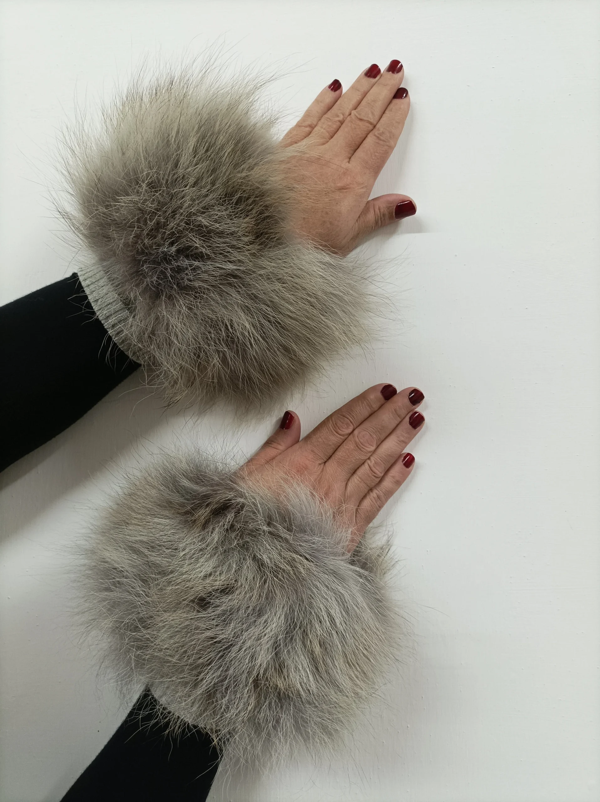 Real Fur Finn Raccoon cuffs with elastic on top/ Winter accessories - Image 5