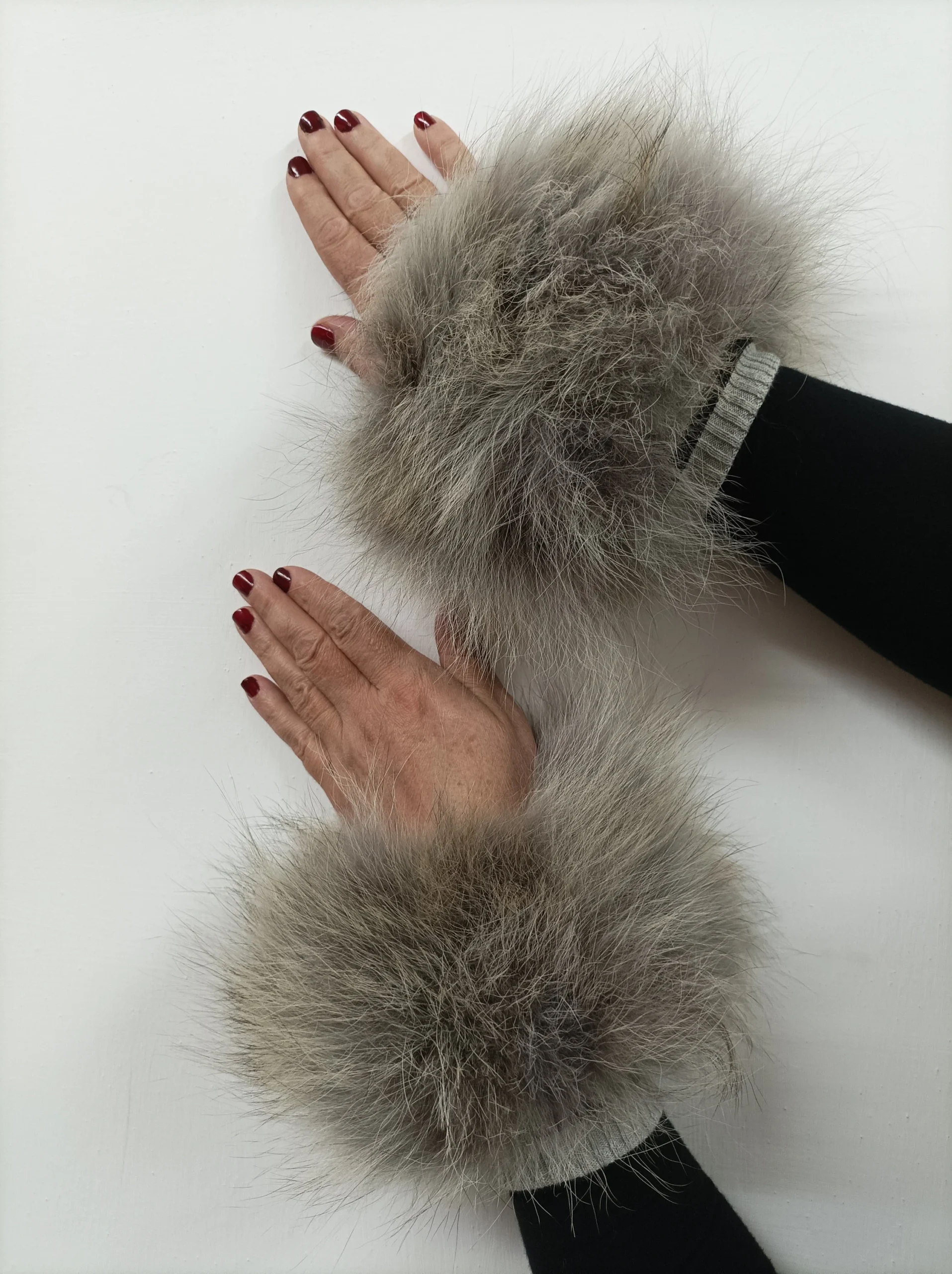 Real Fur Finn Raccoon cuffs with elastic on top/ Winter accessories - Image 2
