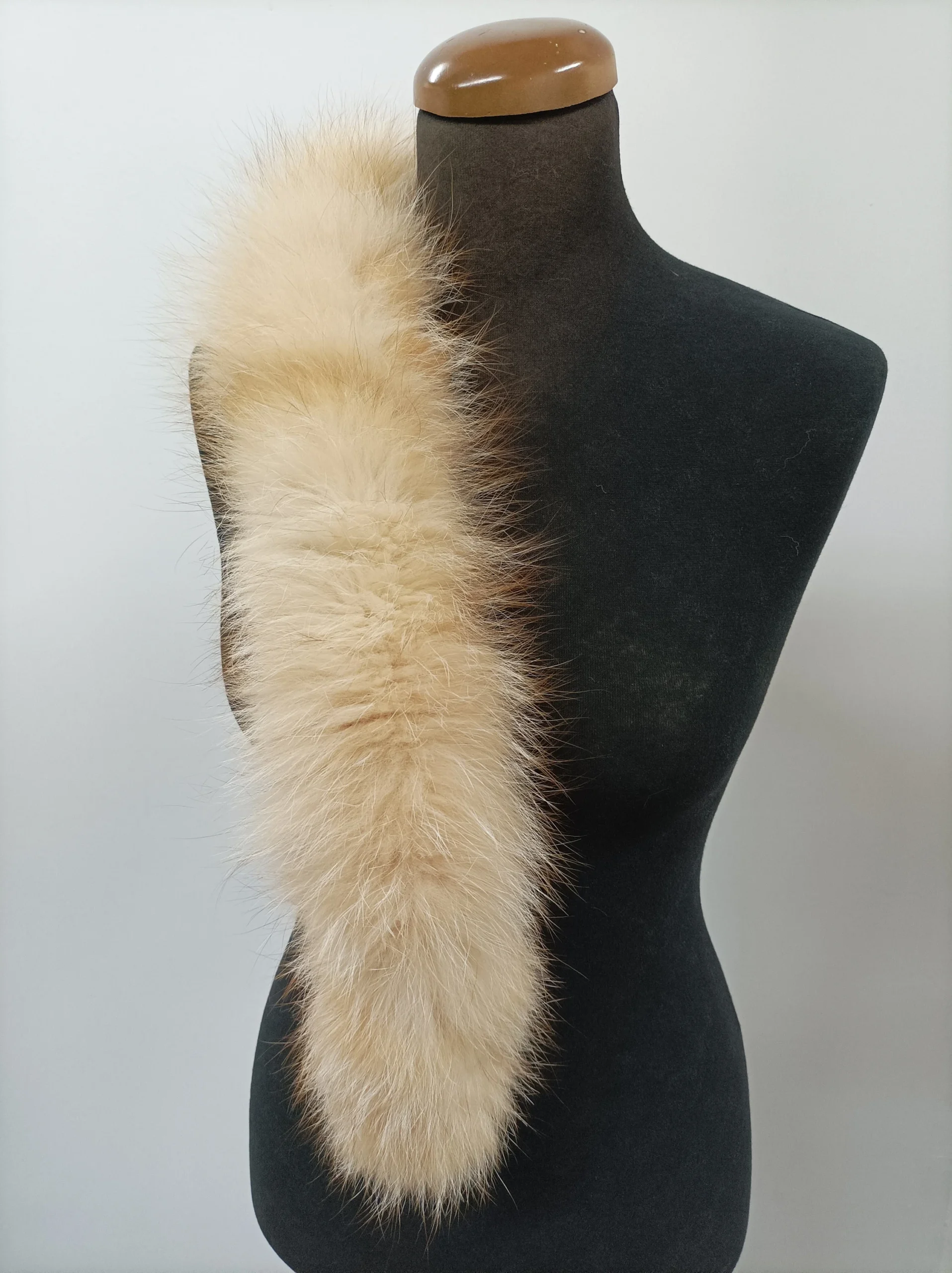 Real Fox Fur Hood Trim: Gold Fur Scarf Collar (73cm) - Image 5