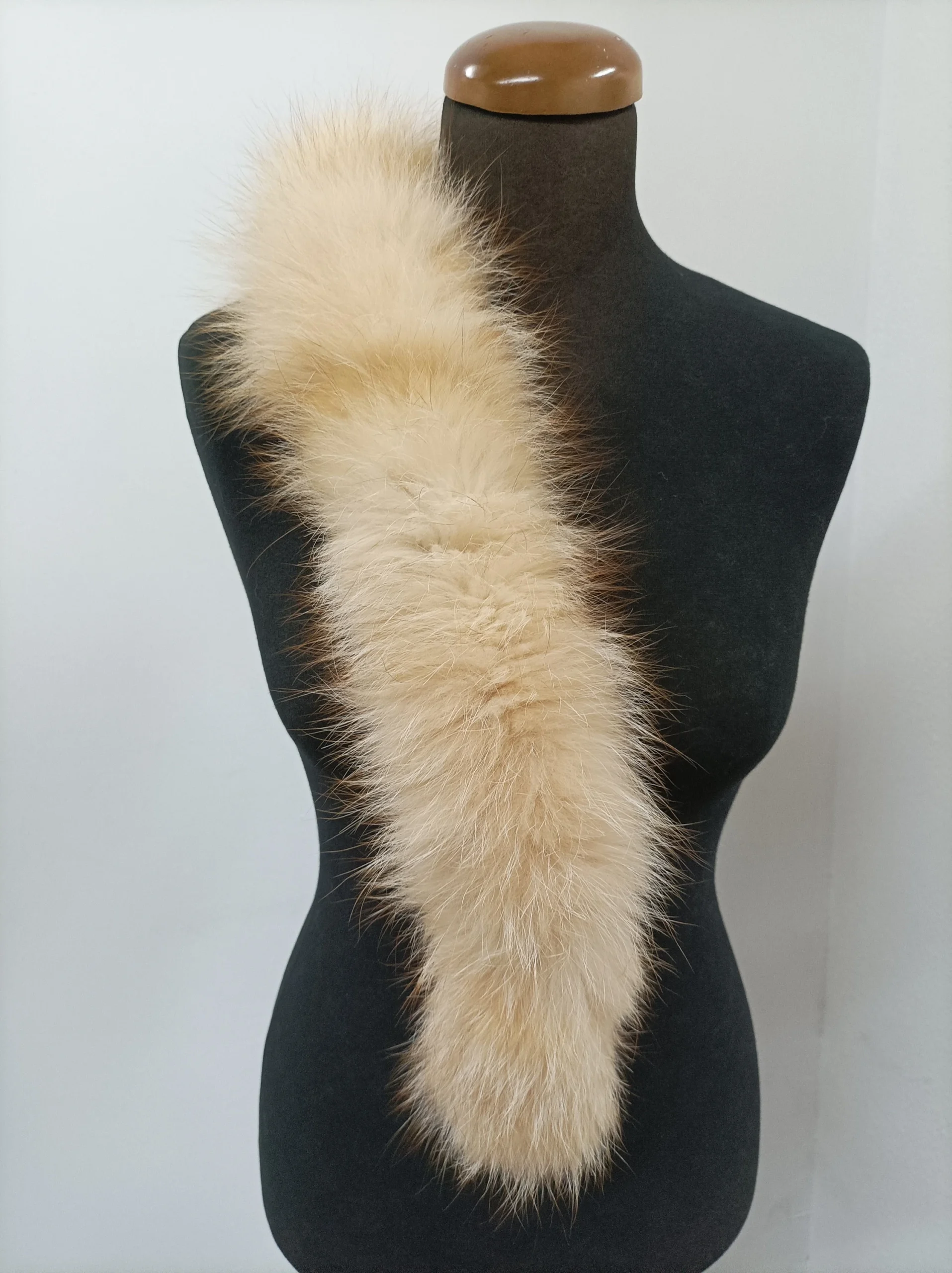 Real Fox Fur Hood Trim: Gold Fur Scarf Collar (73cm) - Image 6