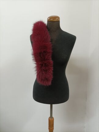 Bordo Fox Fur Hood Trim: Real Fur Collar Scarf