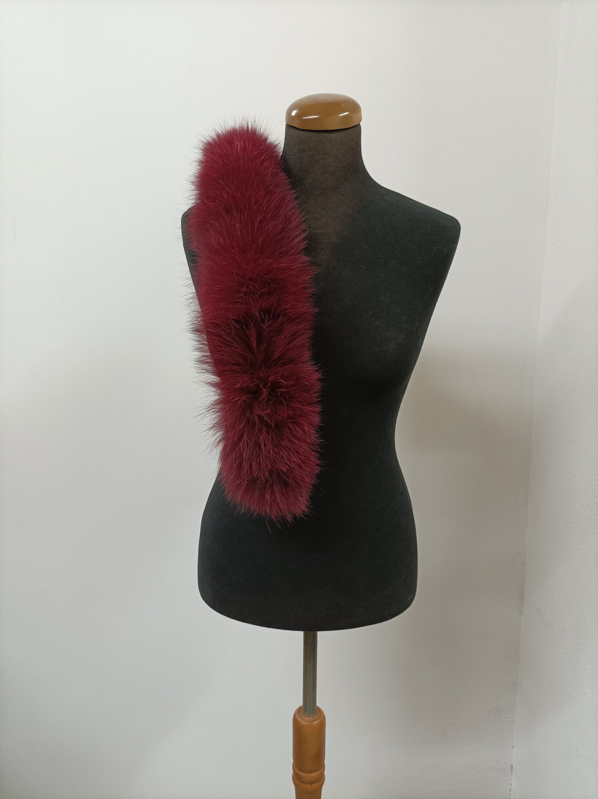 Bordo Fox Fur Hood Trim: Real Fur Collar Scarf
