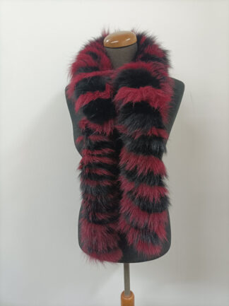 Fur fox multicolor long scarf fluffy and thick quality.