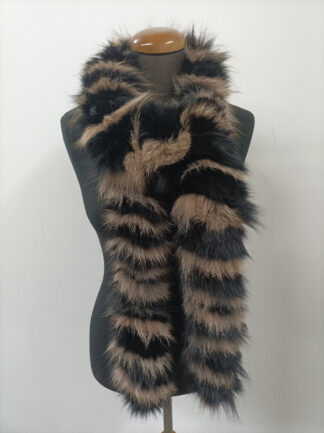Fur fox multicolor long scarf fluffy and thick quality.