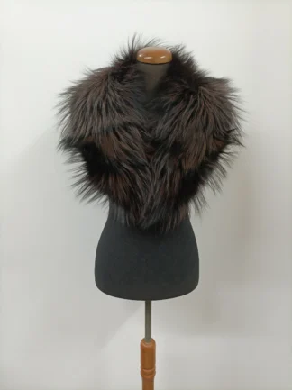 Brown Fox Fur Collar: Winter Coat Accessory