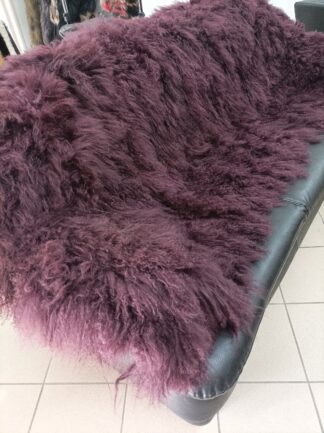 Real Mongolian Lamb Fur Blanket: Bordo Throw, Home Warmer